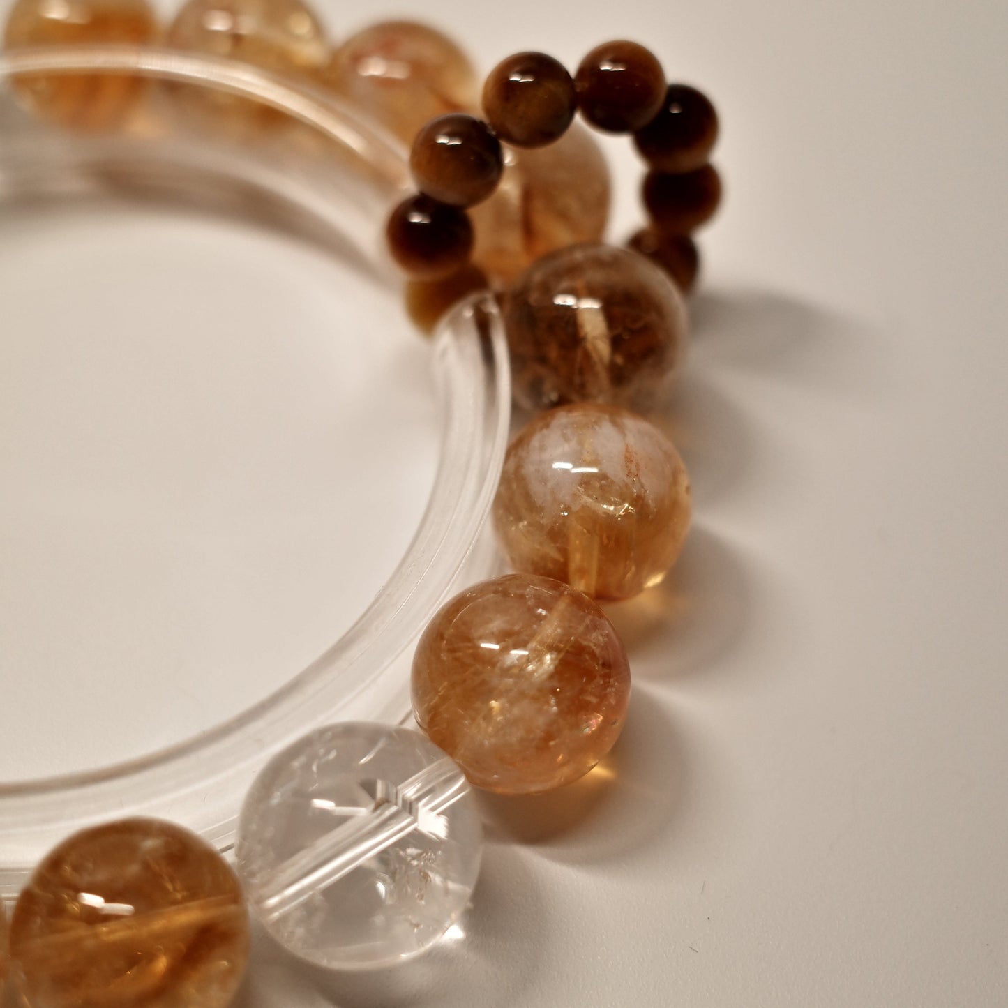 Amber Radiance-Golden Healer/Azeztulite/Tiger's eye(12mm)