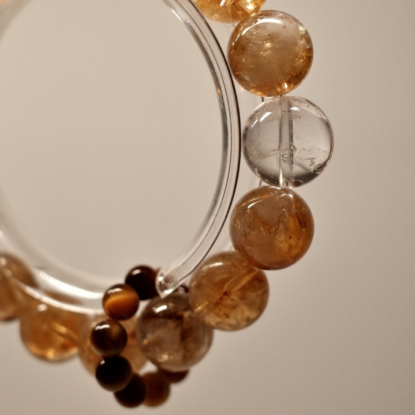 Amber Radiance-Golden Healer/Azeztulite/Tiger's eye(12mm)