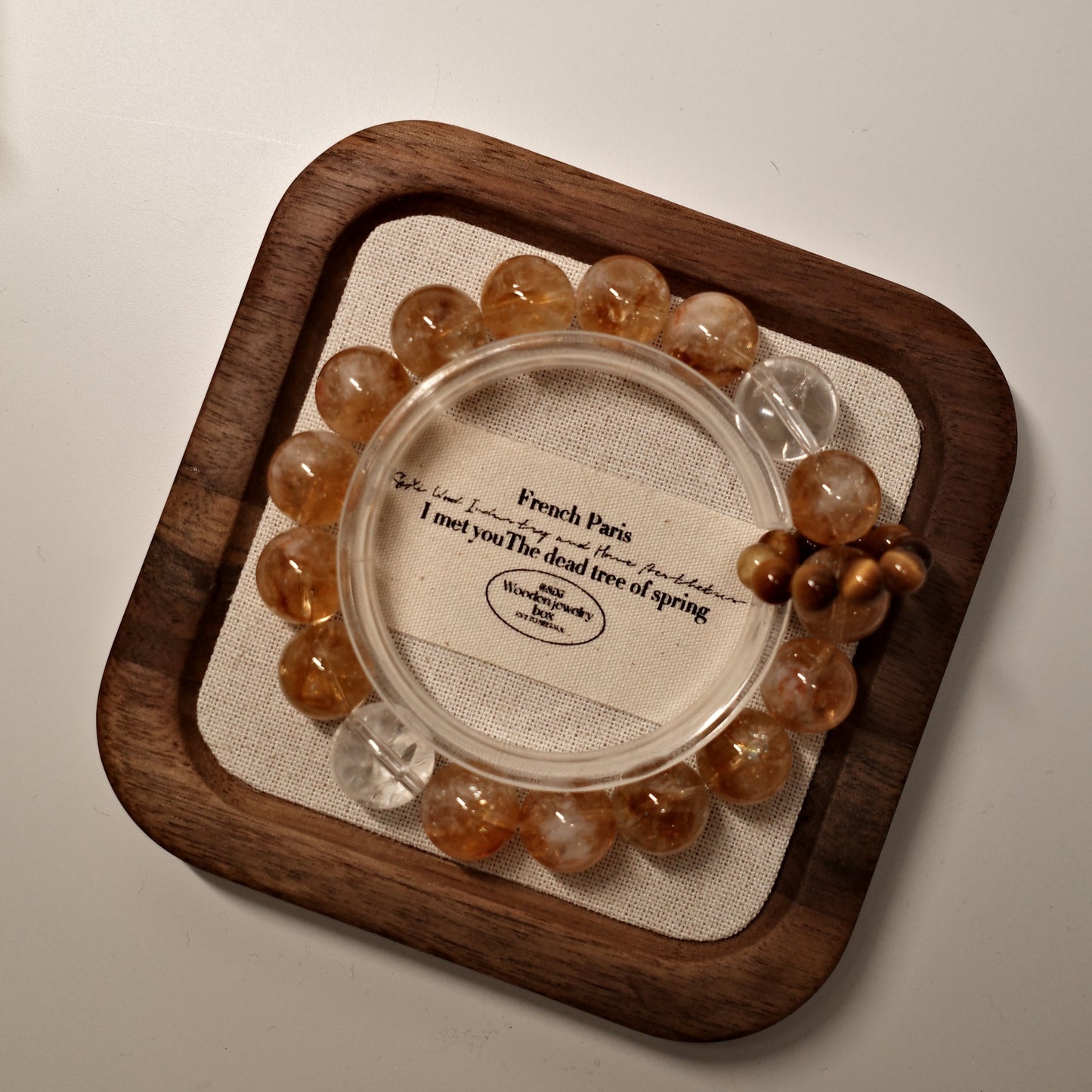 Amber Radiance-Golden Healer/Azeztulite/Tiger's eye(12mm)